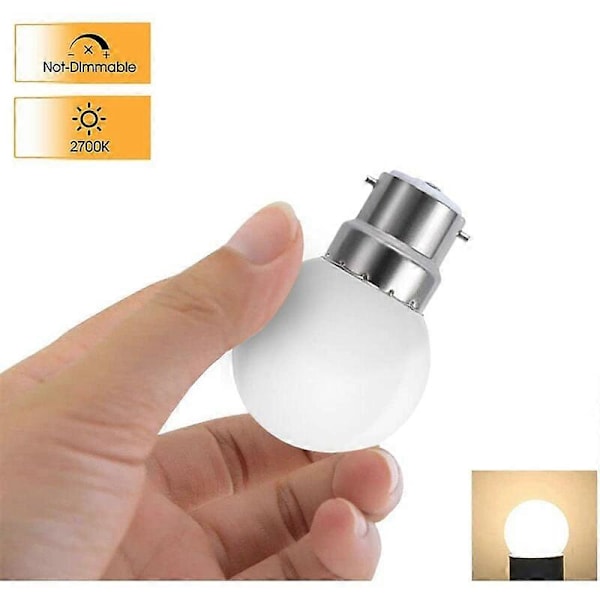 10-pack B22 G45 LED-globlampor 3W Varmvitt 3500K Ej dimbar [BT]