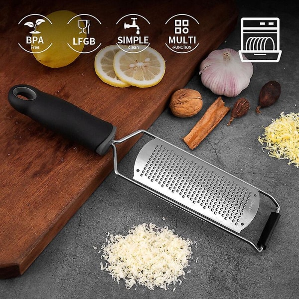 Sort rustfrit stål Microplane groft køkkenrivjern