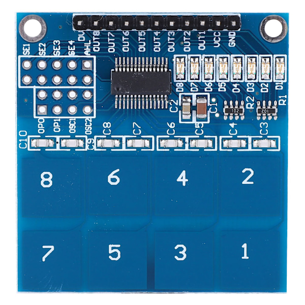 TTP226 8-kanals kapacitiv beröringsbrytare digital beröringssensor modul