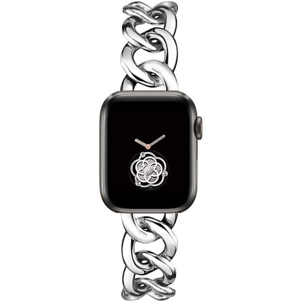 38/40/41/mm 42/44/45mm Naisten Kultaisen Klassisen Ketjun Älykellohihna Yhteensopiva Apple Watch -sarjan Hihnan kanssa 9/8/7/SE/6/5 Elegantti Vaihtohihna HOPEA SILVER 38/40/41MM