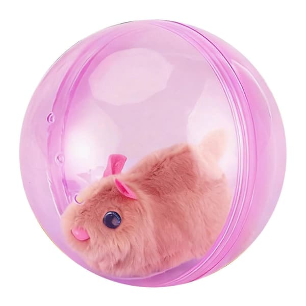 Elektrisk Hamster Løbebold, Rullende Bold Kattelegetøj Til Katte Og Hunde Indendørs Udendørs BN Mouse Pink Ball