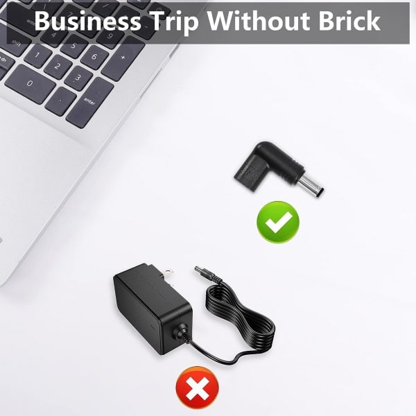 USB 5V Type C hun til DC han-adapter, 90 graders vinklet USB C til DC 5V PD opladningsadapter-stik til bærbar computer, router, mobil strømforsyning (6 stk.)