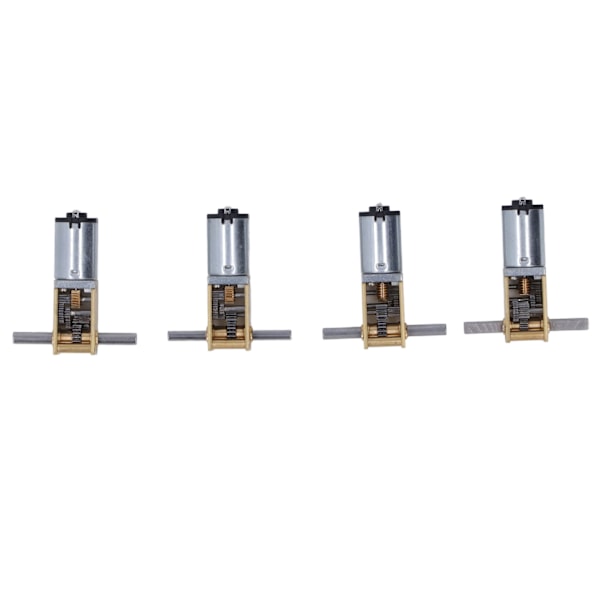 4-pack DC-växelmotor 8RPM 13RPM 26RPM 68RPM Stark ledningsförmåga Dubbelaxel Turbin Snäckväxelmotor 6V