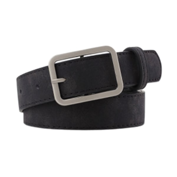 Black Belt Belt in Suede Fabric Leather Leather black