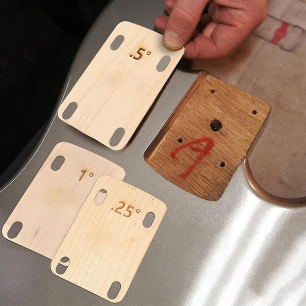 Kaesi 3 st gitarrhals shims exakt vinkel kvalitet ton professionell skyddande trä akustisk gitarr hals distans gitarrdelar
