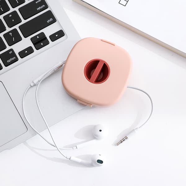 3 stk. USB-kabelopruller, udvidelig opladningsledningholder, tom telefonkabelarrangør, 3 farver