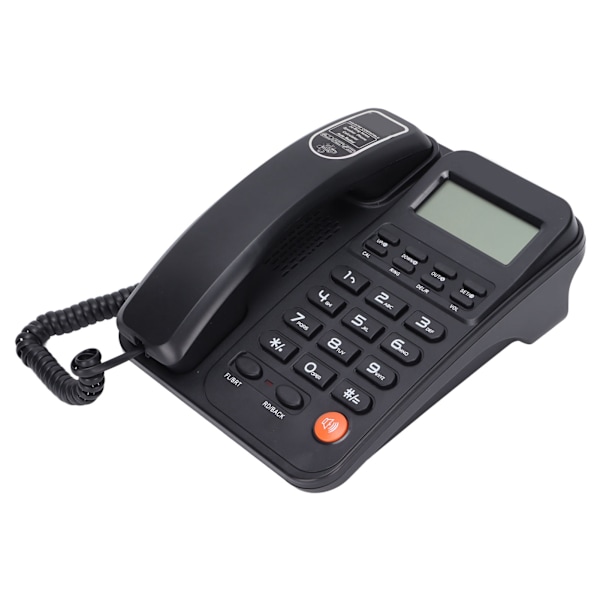 KXT2026CID Kontorstelefon Kontor Hotell Hem Fast Telefon Fast Telefon Stöd 24 Ringsignaler (Svart)