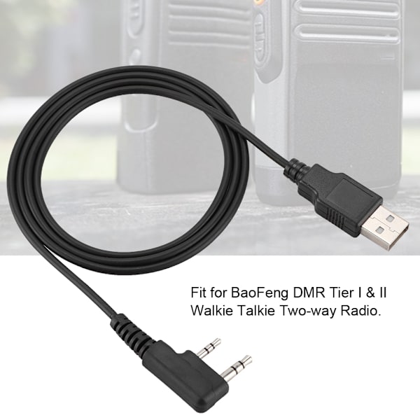 Tier I & II USB-programmeringskabel för BaoFeng DM-5R Tier 2 Walkie Talkie RD-5R Radio