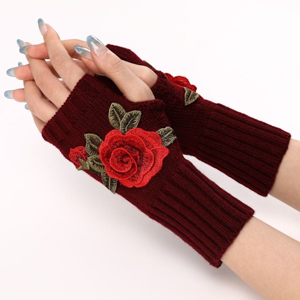 Håndledsvanter Fingerløse vanter SORT&RØD SORT&RØD black&red black&red