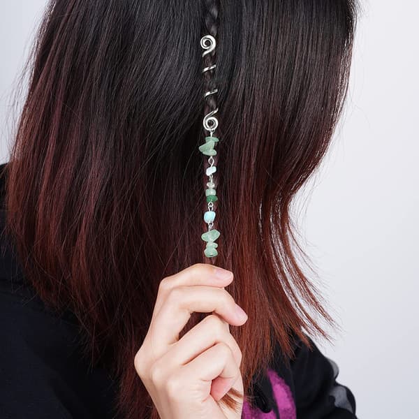 DIY Legering Flette Hår Mansjetter Sett 40 STK, Gull og Sølv Dreadlock Smykker Tilbehør for Hårstyling og Dekorering Silver (40pcs)