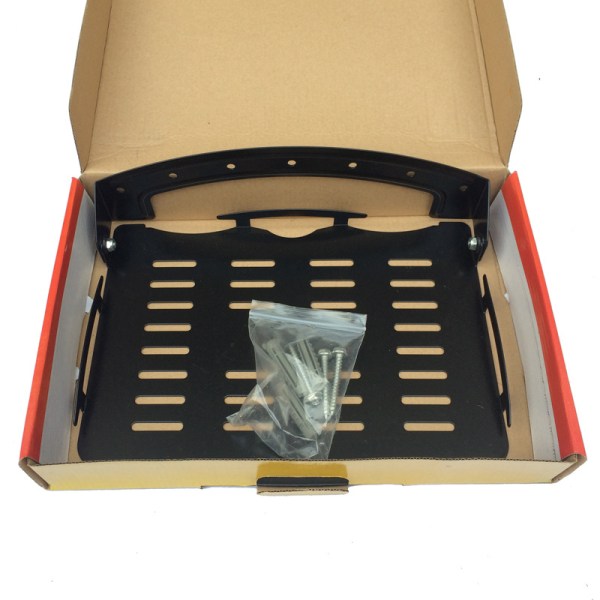 Fällbar TV Set Top Box Router Bracket - Svart