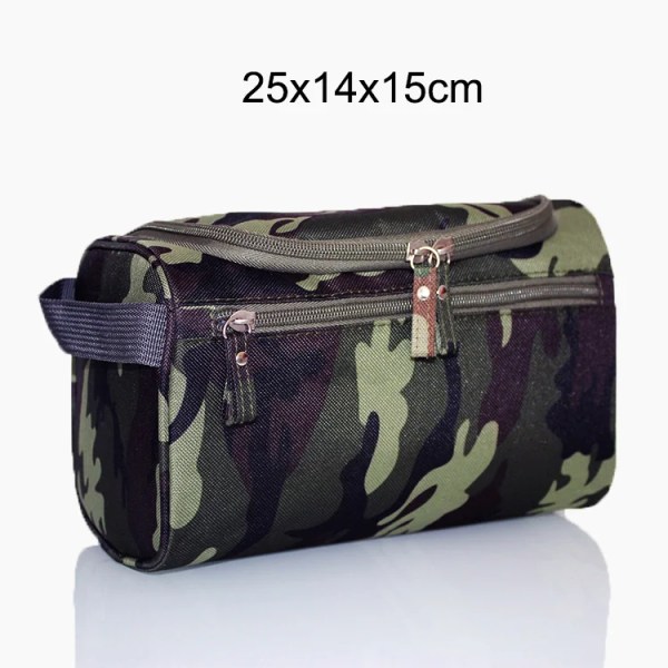 Mænds essentielle hængende makeup taske Oxford organizer Kvinders kosmetiske tasker essentielle etui vaske toilettaske Camouflage green