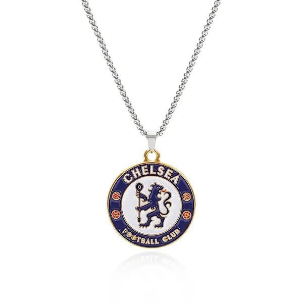 Bakad lackad vändbar halsband med orm och benkedja - Fanhalsband för fotbollsklubb, födelsedag Chelsea