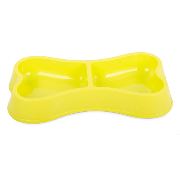 Plastskål för hundar, katter, dubbel 250 ml x 2 350