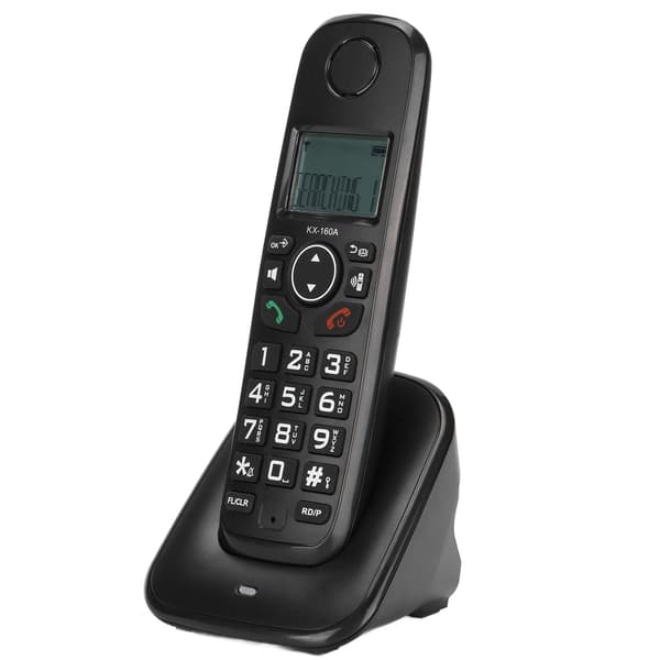 Trådløs telefonhåndsæt Trådløs telefon med nummerpræsentation Gratis opkald One Touch Dial LCD-display EU-stik 100‑240V