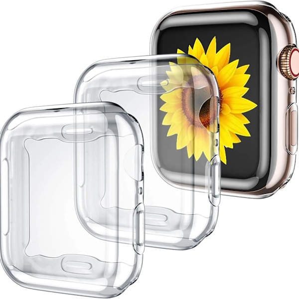 Gennemsigtigt etui til Apple Watch 45mm 41mm 44mm 40mm skærmbeskytter cover TPU bumper iWatch serie 8 7 SE 6 5 4 tilbehør 1stk 1 pc 40mm