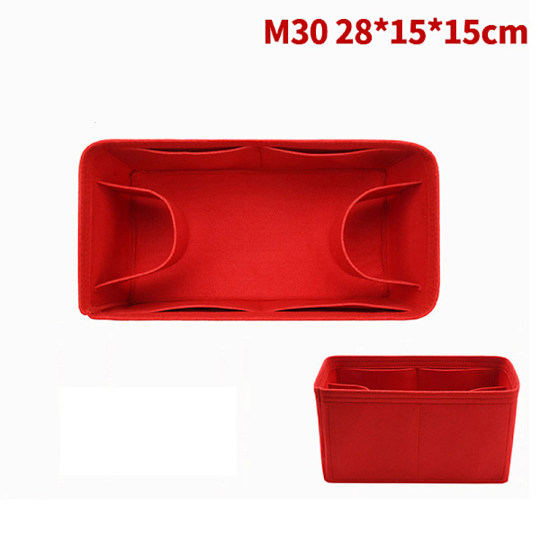 Kassinjärjestäjä Huopa Kangas Insertti 25 30 35 Meikki Käsilaukku Kahvi StyleC Red StyleA M