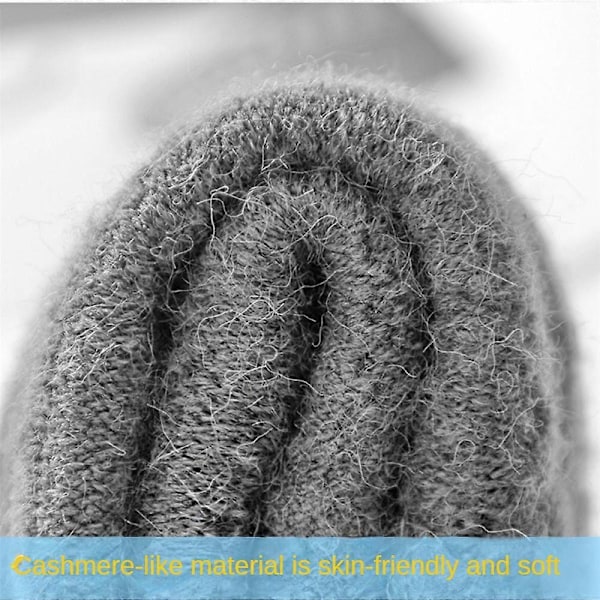 Vinter Alpaca Fingervantar För Varma Stickade Halvfingervantar För Män light grey