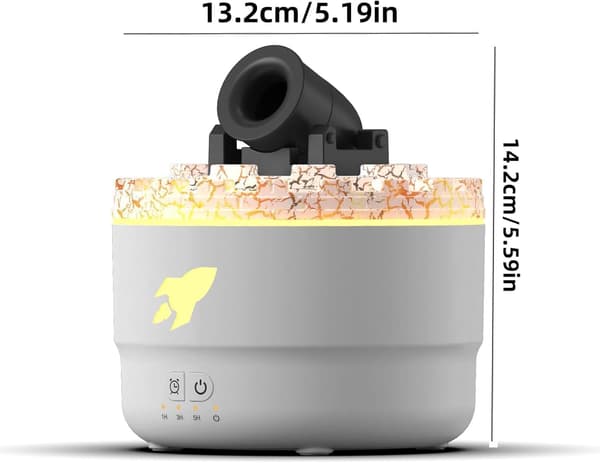 Ultralyd Luftfukter 280ml Aroma Diffuser 2 Tåkemoduser LED Nattlys for Hjem Soverom Kontor