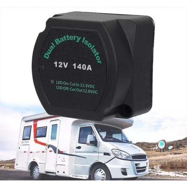 Dobbelt batterisplitter relæ 12v 140a spændingsfølsom autocamper Vsr