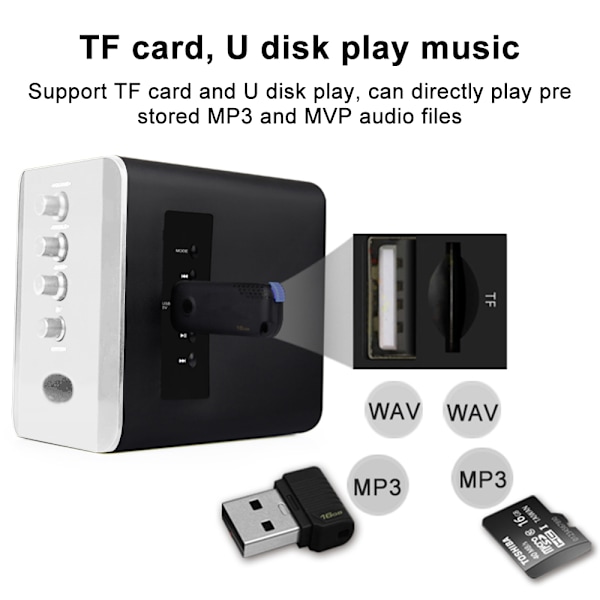 Mini USB 2.1 Trådbunden Combo Högtalare Bas Musik Subwoofer för Skrivbord Bärbar Dator Surfplatta Smartphone-Svart och Vit