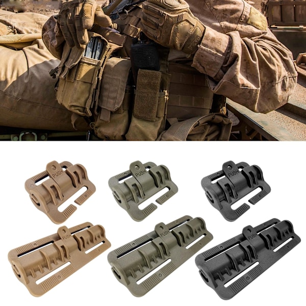2 st JCPC C-väst Mollesystem Qd-adapter, snabbspänne för taktisk väst 0.05 Army Green Short