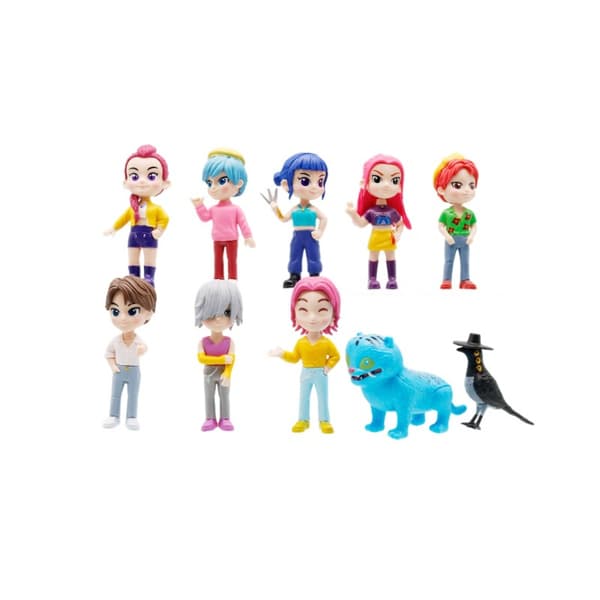 K-Pop Demon Hunters Chibi Figurer | Søte Q-Versjon PVC Samleobjekter*Q-versjon 10-delt sett* Q-version 10-piece set