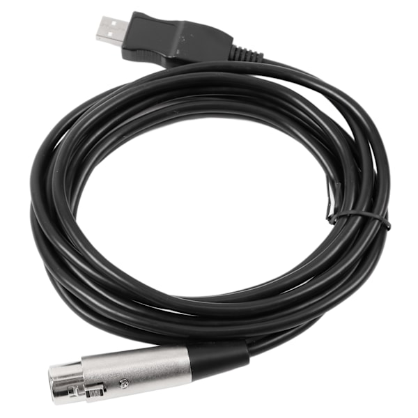 USB till XLR Mikrofonkabel Professionell Stabil Signalutgång Inspelning USB till XLR Mikrofon Konverteringskabel för PC 3m/9.8ft 0.2