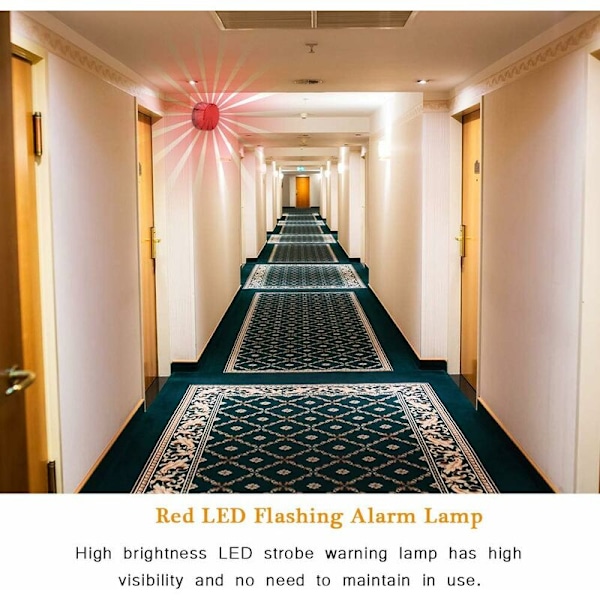 1 kpl LED-salamavalo, signaalihälytys, rlife punainen langallinen vilkkusireeni