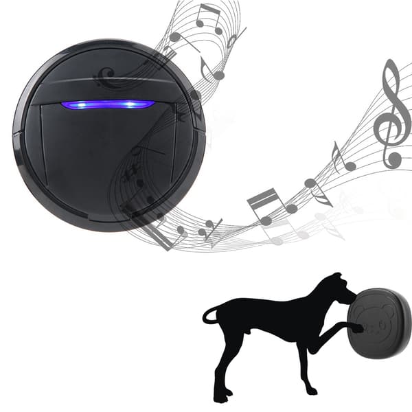 Trådløs vanntett ringeklokke for hund med berøringsknapp 2 sendere 1 mottaker EU{hw}