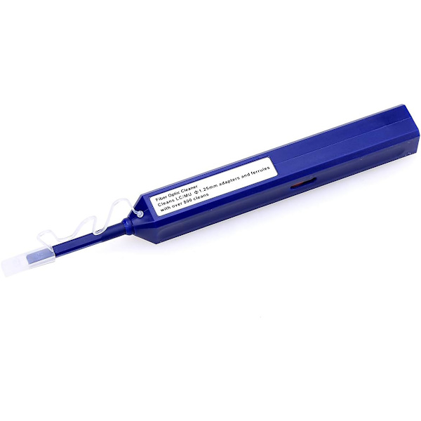 En-klikks fiberoptisk rengjøringskontakt End-Face Cleaner Pen for LC/MU-kontakter (blå)