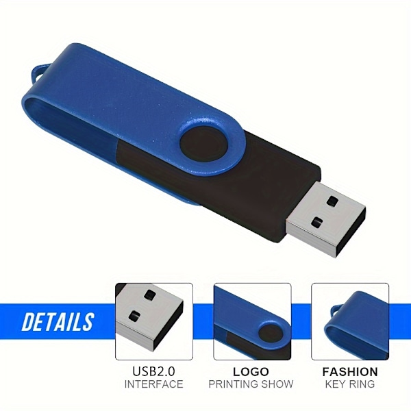 2 pakker USB-minnepinne USB 3.0 2.0 Flash Drive Metall Pendrive Høyhastighets U-disk