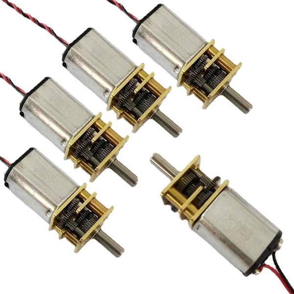 5 stk. Micro N20 Gear Motor DC 3v-9v Langsom Hastighed Fuld Metal Gearkasse Reducer Legetøj