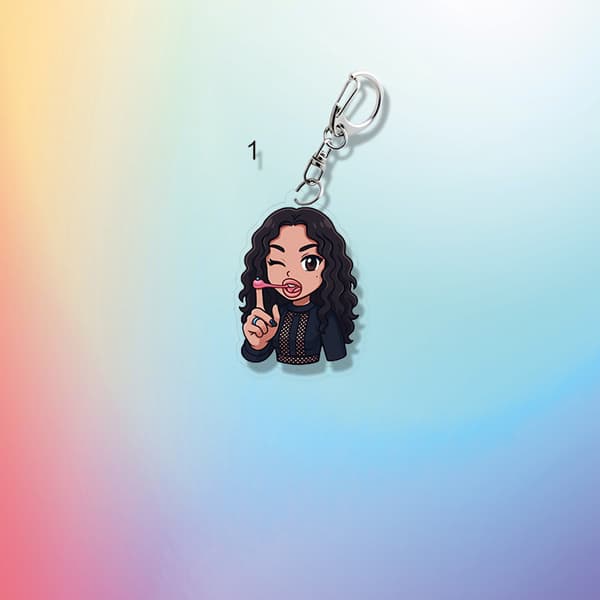 KATSEYE Akrylnyckelringset, Medlemshänge för Väskor och Nycklar, 6 Designer Manon