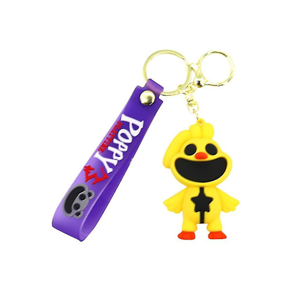 Smiling Critters CatNap DogDay Figurer PVC Tasker Hængende Vedhæng Nøgleringe Nøgleringe Fødselsdag Julegaver Yellow