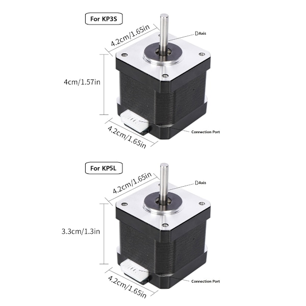 Nema 17 Stepper Motor 42 Stepper Motor Nema 17 Motor Strøm 1.5A Svart 3D-skriver null - KP3S 0.31