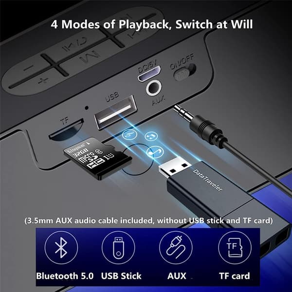 Bluetooth-kaiutin, Kannettava Langaton Kaiutin Bluetooth 5.0