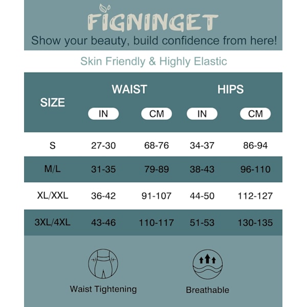 Figninget Tummy Control -housut, tukevat alushousut