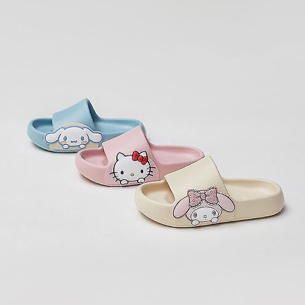 Kawaii Sanrio Tøfler Tegneserie Hellokitty Cinnamoroll Mymelody Sommer Barnehjem Sklisikre Vaskesandaler Barnegave - Perfekte Hellokitty Tøfler Hello Kitty Slippers 28-29