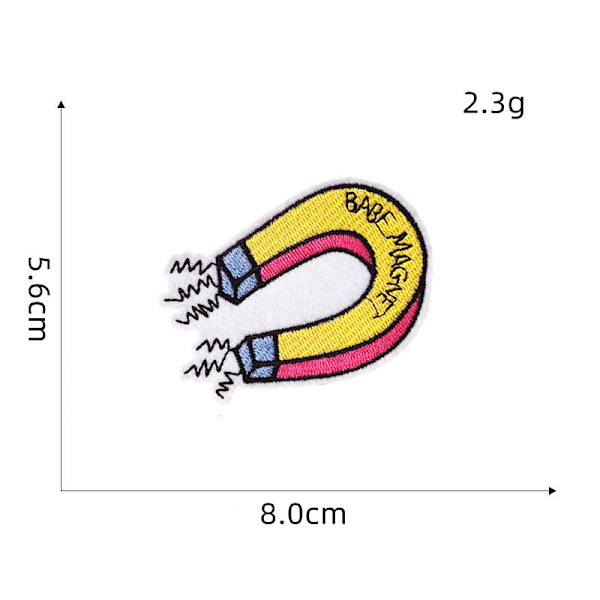 25 st söta tecknade broderade tygmärken, datorbroderade