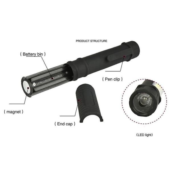 COB LED -taskulamppu klipsillä, tarkastusvalo, työvalaisin[qb]