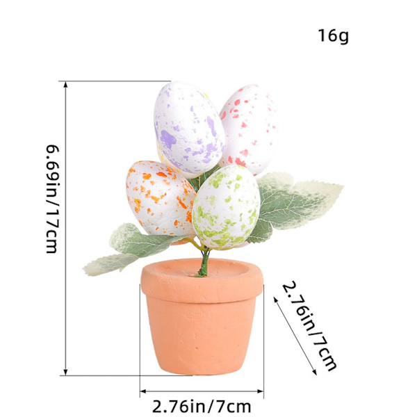 Påsk 17cm Påskägg Kruka Fläckar Ägg Blomkruka Utomhus Trädgård Påsk Dekoration AB170 A