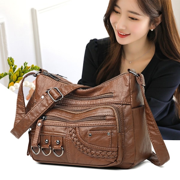 Pengepunge Crossbody Skuldertasker BRUN brown