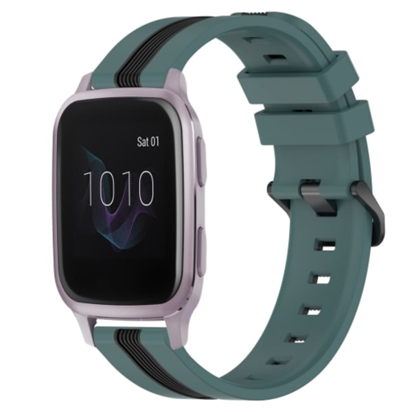 Garmin Venu SQ 20mm pystysuora kaksivärikello Green-Black