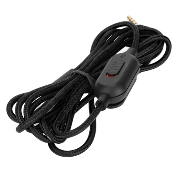 Gaming Headset Kabel Vevd Hodetelefonledning med Volumkontroll og Dempeknapp for Logitech G Pro G Pro X G433 G233 Svart