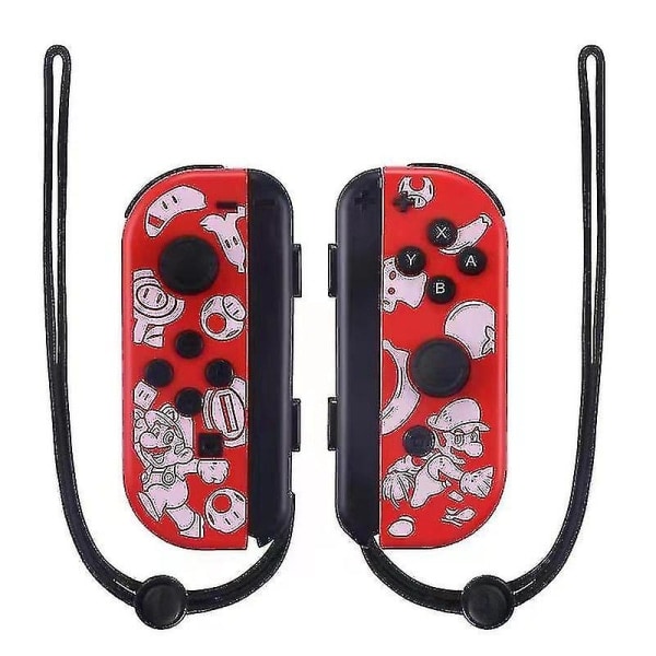 För Nintendo Switch Controller Joy-con L/r Gamepad med rem Joysticks Ersätt Joycon super mario röd