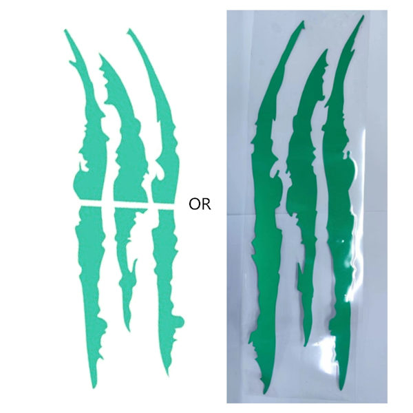 Monster Claw Scratch Marks Auto Forlygte Dekal Bil-Styling Auto Stickers Dekor Green 0.03