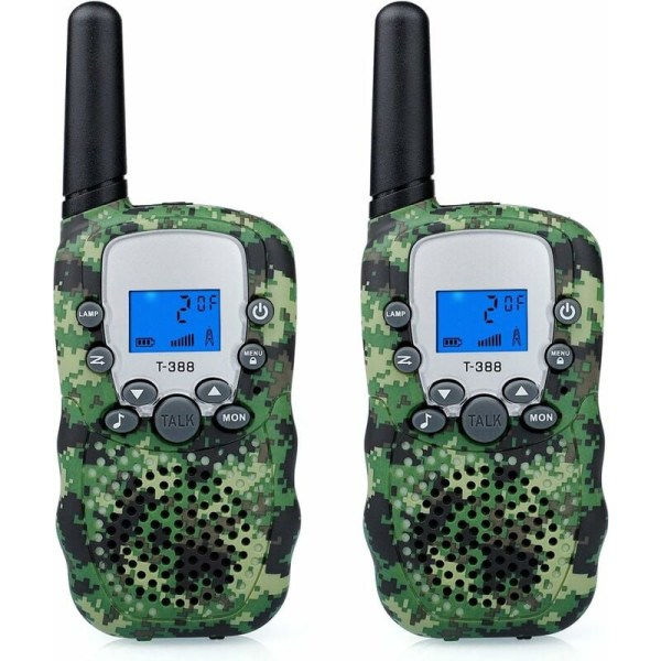 Camouflage Walkie Talkie 3 km lang rækkevidde, par af Walkie Talkies