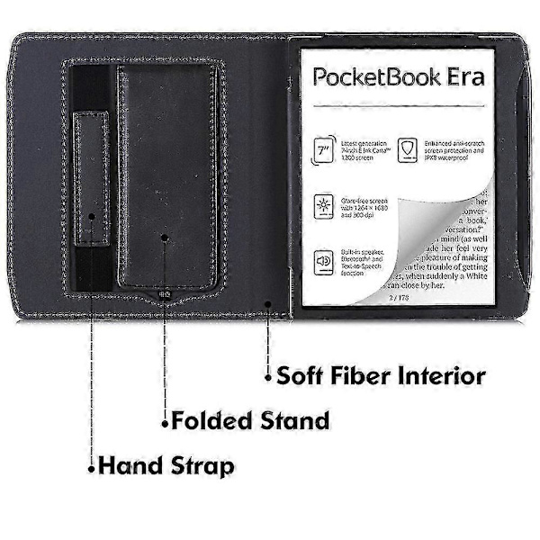 Etui til Pocketbook Era lesebrett, svart