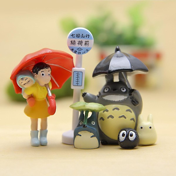 8 stk./sæt Tegneseriefigur Højsimuleret Sød PVC Studio Ghibli Min Nabo Totoro Actionfigur Legetøj Fødselsdagsgaver - ZHENV